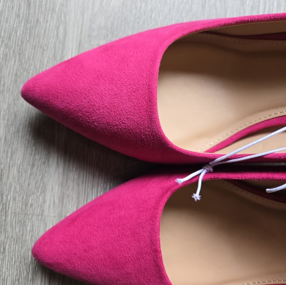 NEW Faux Suede Heels A New Day Size 8.5 Hot Pink - Picture 3 of 9